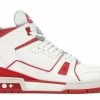 Louis Vuitton LV Trainer Sneaker Mid White Red -KENZO Sales 1A54IA