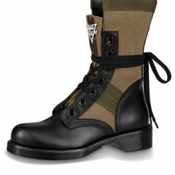 LOUIS VUITTON (WMNS) LV Metropolis Ranger 'Black Dark Green' Black/Dark Green Marten Boots 1A6797