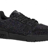 Louis Vuitton LV Trainer Black Crystals -KENZO Sales 1A815L