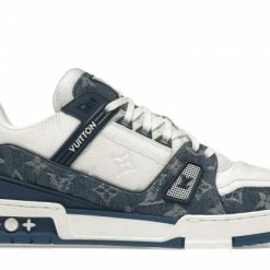 Louis Vuitton LV Trainer Monogram Denim White Blue