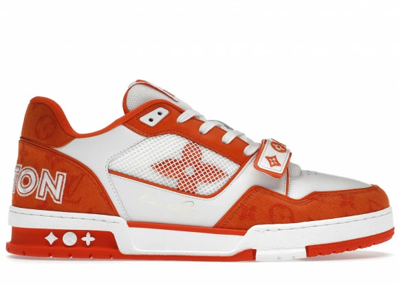 Louis Vuitton Trainer Monogram Denim Orange 3 Louis Vuitton Trainer Monogram Denim Orange