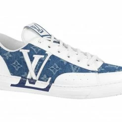 Louis Vuitton Charlie Trainers Monogram Denim White Blue