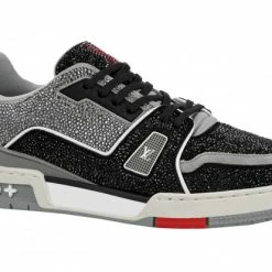 Louis Vuitton LV Trainer Black Grey Crystal