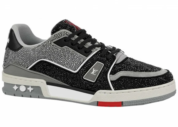 Louis Vuitton LV Trainer Black Grey Crystal 3 Louis Vuitton LV Trainer Black Grey Crystal