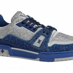 Louis Vuitton LV Trainer Marine Grey Crystal