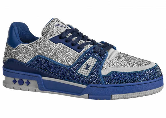 Louis Vuitton LV Trainer Marine Grey Crystal 3 Louis Vuitton LV Trainer Marine Grey Crystal