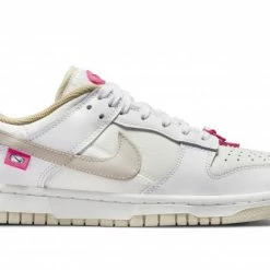 Nike Womens WMNS Dunk Low White String Pink Skate Shoes DX6060-121
