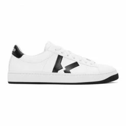 Kenzo | Women 20mm Court Leather Low Top Sneakers White/black 41