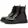 Kenzo Kenzosmile Lace-Up Boots Black -KENZO Sales FC62BT704L6799