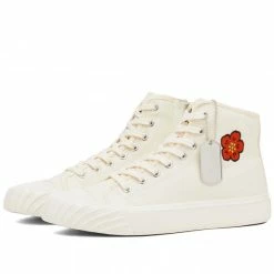 Kenzo School High Top Sneakers Cream
