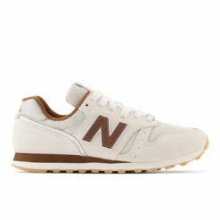 New Balance Women's 373 In White/Brown Suede/Mesh