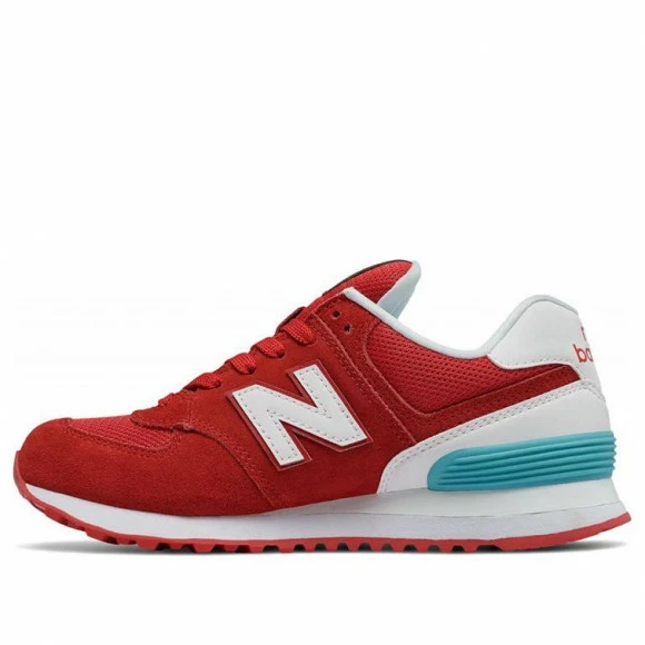 New Balance (WMNS) 574 Series Suede Sneakers Red Red/White/Blue Marathon Running Shoes WL574CNC 3 New Balance (WMNS) 574 Series Suede Sneakers Red Red/White/Blue Marathon Running Shoes WL574CNC