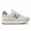 New Balance Women's 574+ In White/Beige Suede/Mesh -KENZO Sales WL574ZDD
